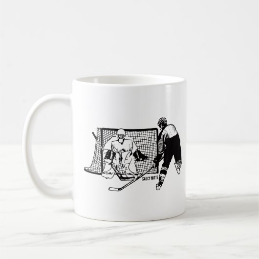 Capture sur Net Hockey Coffee Mug (Gauche)