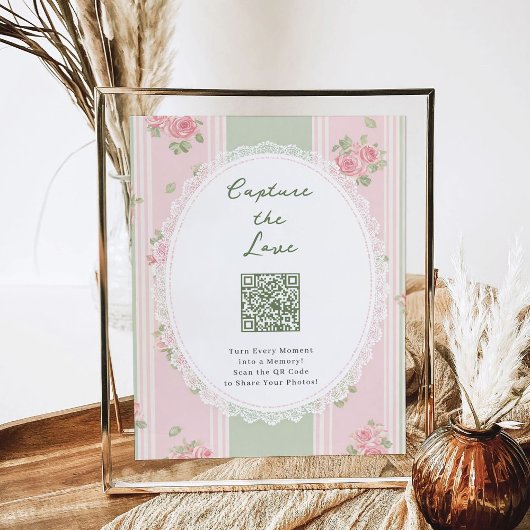 Capture The Love Bruiloft QR code Poster