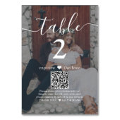 Capture the Love QR Code Dark 2 Fotobruiloft Kaart (Achterkant)