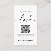 Capture The Love QR-code Huwelijk Foto Delen Informatiekaartje (Voorkant)