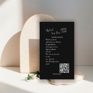 Capture The Love QR code Wedding Guest Photo Share Informatiekaartje