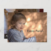 Captures de tête de modèle Actor Cartes d'enfants  (Devant / Derrière)