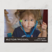 Captures de tête de modèle Actor Cartes d'enfants  (Dos)