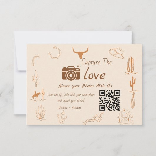 Capturez la carte de code QR Love Mariage, Carte p (Devant)