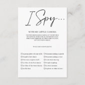 Capturez l'amour Menu du jeu de mariage Photo I Sp (Devant)