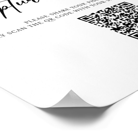 Capturez l'amour QR Code Mariage affiche (Coin)