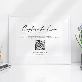 Capturez l'amour QR Code Mariage affiche
