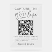 Capturez L'Amour Qr Code Noir Simple Moderne Chic (Recto)