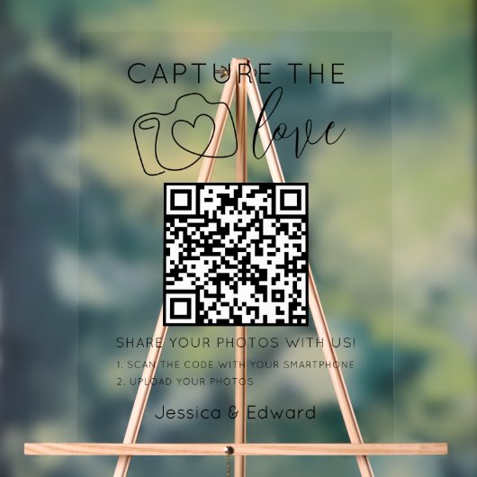 Capturez L'Amour Qr Code Noir Simple Moderne Chic (Neutre)