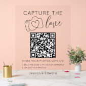 Capturez L'Amour Qr Code Noir Simple Moderne Chic (Mariage)