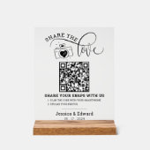 Capturez Le Love Qr Code Black White Chic Mariage (Recto)