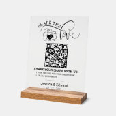 Capturez Le Love Qr Code Black White Chic Mariage (Angle)
