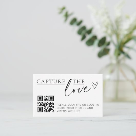 Capturez les Love QR Code Photo Collector Cartes (Debout devant)
