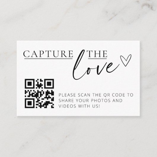 Capturez les Love QR Code Photo Collector Cartes (Devant)