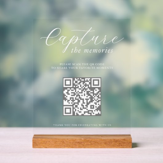 Capturez les souvenirs Code QR de photo de mariage (Neutre)
