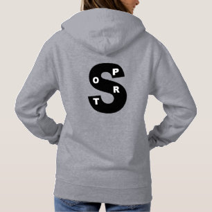 Capuche Pull à acpuche gris femme DESIGN SPORT