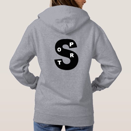 Capuche Pull à acpuche gris femme DESIGN SPORT (Dos)