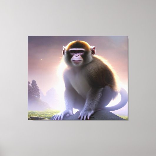 Capuchin Monkey Stretch Canvas (Voorkant)