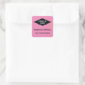 Capuchon de graduation noir #1-2 Stickers (Sac)