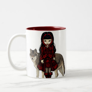 "Capuchon rouge tasse en automne"