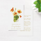 Capucine | Carte de prière simple pour funérailles (Bureau)
