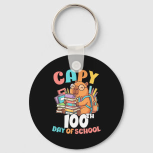 Capy 100ste schooldag capybara 100 dagen van sleutelhanger