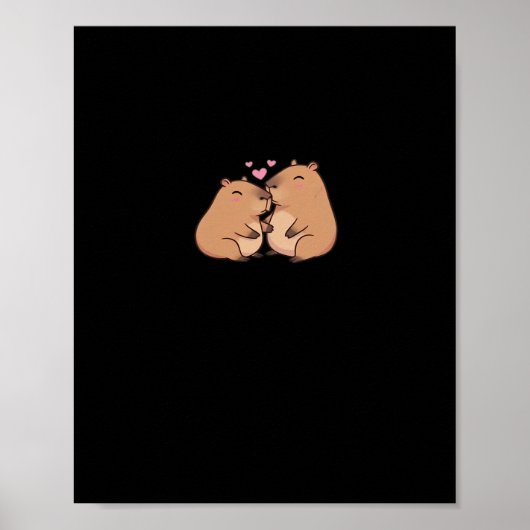 Capy Better Together Schattig Dier Ontwerp Poster (Voorkant)