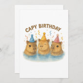 Capy Birthday Kaart (Voorkant / Achterkant)