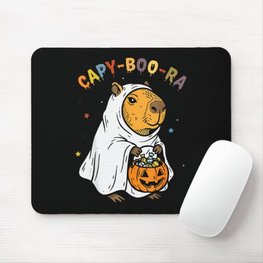 Capy-boo-ra Cappy Halloween Funny Capybara Costume Muismat (Met muis)