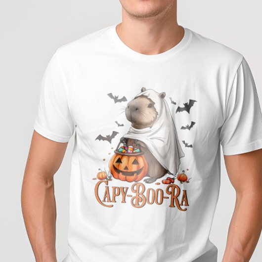 Capy-boo-ra Capybara Halloween Grappig T-shirt