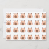 Capy capy capybara birthday invitation kaart (Achterkant)