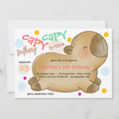 Capy capybara birthday invitation (Devant)