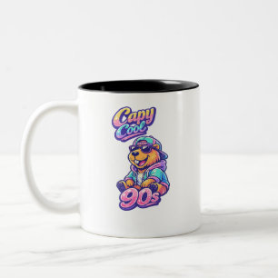 Capy Cool 90s Retro Neon Capybara Mok