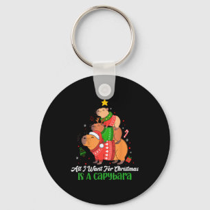 Capy Kerstmis Schattige Capybara Kerstboom Pjs Die Sleutelhanger