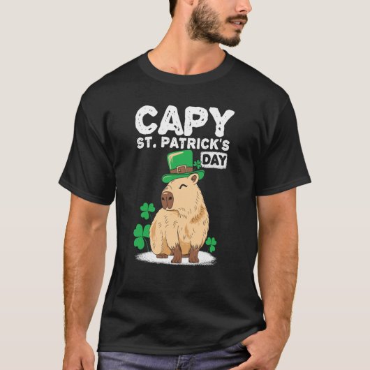 Capy St Patrick's Day Capybaras Capybara   1 T-shirt (Voorkant)