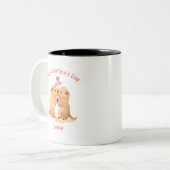 Capy Valentijnsdag Capybara Tweekleurige Koffiemok (Voorkant links)