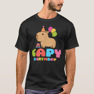 Capy Verjaardag Capybara Liefhebber Grappige Knaag T-shirt