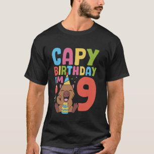 Capy Verjaardag Ik ben 9 Capybara 9de Verjaardag D T-shirt