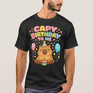 Capy Verjaardagsmeisje Schattig Capybara Liefhebbe T-shirt