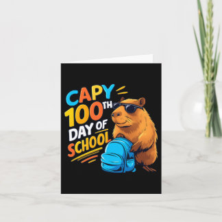 Capybara 100ste dag van school kaart
