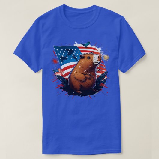 Capybara 4 juli 4 t-shirt (Design voorkant)