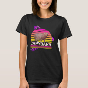 Capybara 80s retro vibe man vrouwen capybara t-shirt