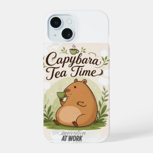 Capybara à l'heure du thé | Capybara mignon buvant (Verso)