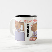 Capybara Aime La Mug De Café | Animal mignon et dr (Devant gauche)