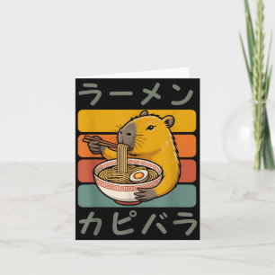 Capybara Anime Grafische Ramen Kawaii Japanse Vint Kaart