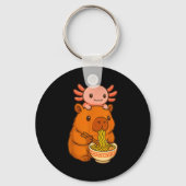 Capybara Anime Ramen Axolotl Funny Graphic Kawaii Sleutelhanger (Voorkant)