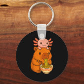Capybara Anime Ramen Axolotl Funny Graphic Kawaii Sleutelhanger (Voorkant)