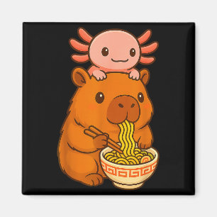 Capybara Anime Ramen Axolotl Grappige Grafische Ka Magneet