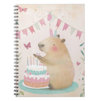 Capybara Anniversaire Carnet Spiral Bash