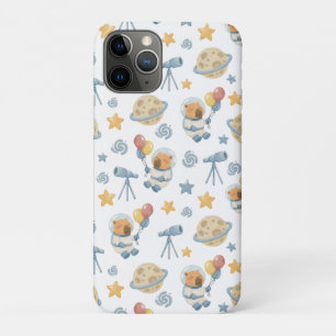 Capybara Astronaut Pattern iPhone 11 Pro Hoesje